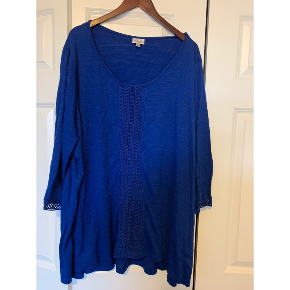 NWOT, Avenue, Royal Blue Tunic, Size 30-32